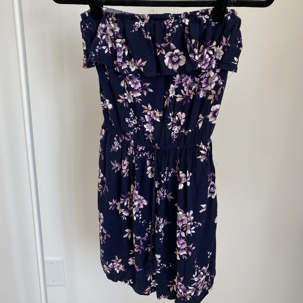 Floral Strapless Dress XS